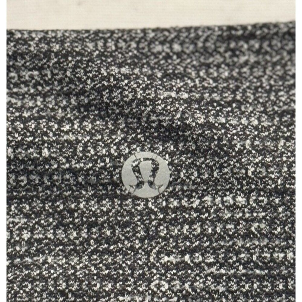 LULULEMON Womens Woven Leggings Sz 4 Black Gray High Waist Gym Yoga Workout - Picture 15 of 16